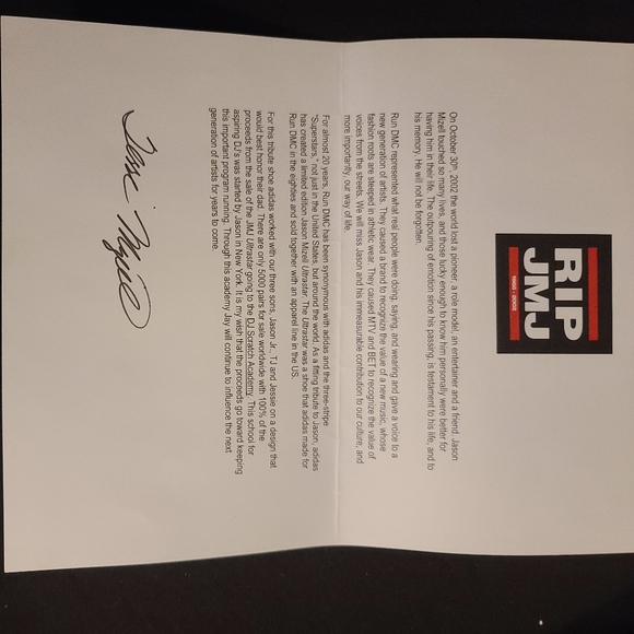 *RARE 1/5000* Adidas Originals Jam Master Jay Ultrastar BRAND NEW BOX CoA 2003 - Picture 2 of 13